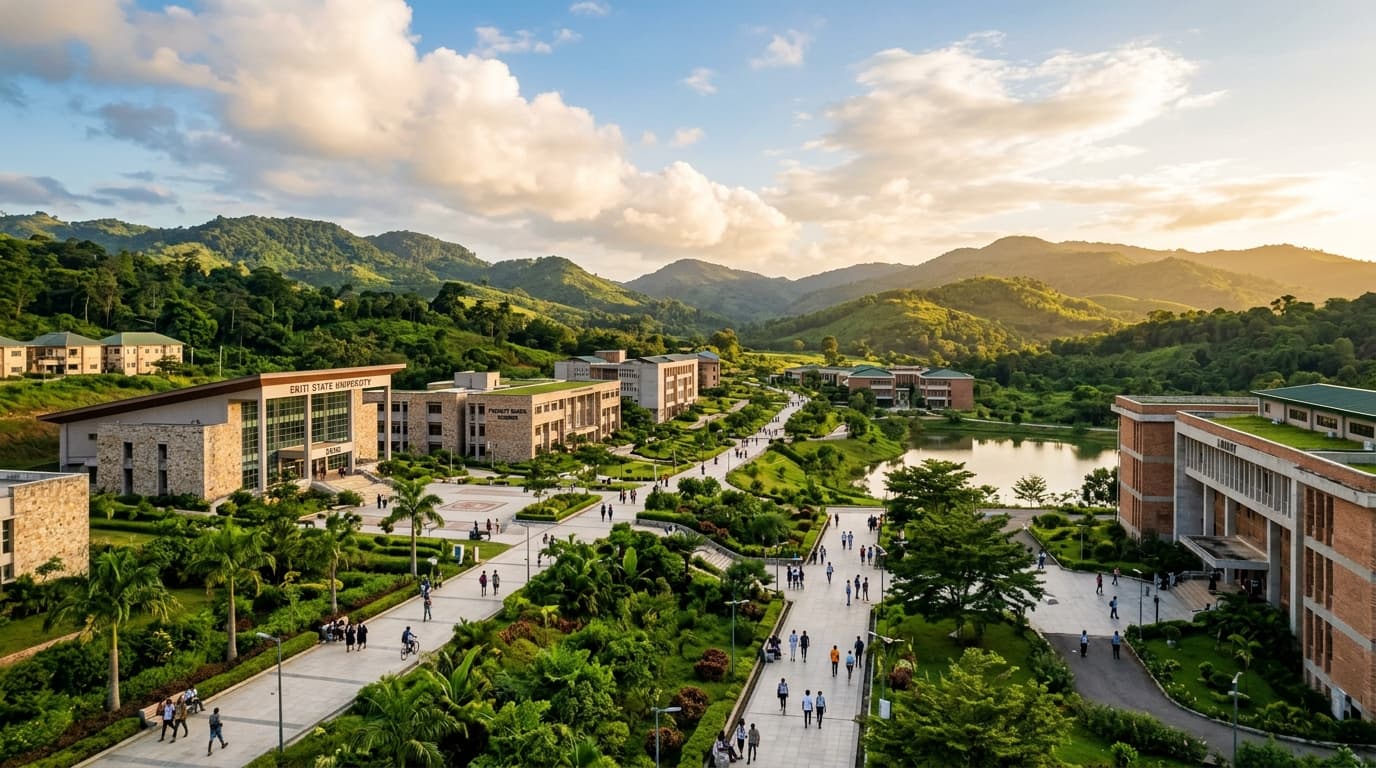 Scenic view of Venite University academic campus